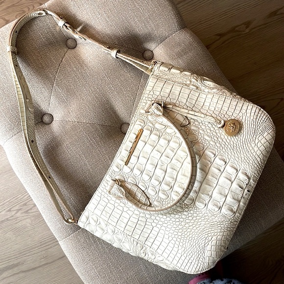 🩷Brahmin White Leather Handbag  NWT - Picture 2 of 10